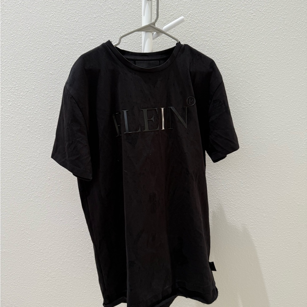 Philipp Plein Black Short Sleeve Tee Dress